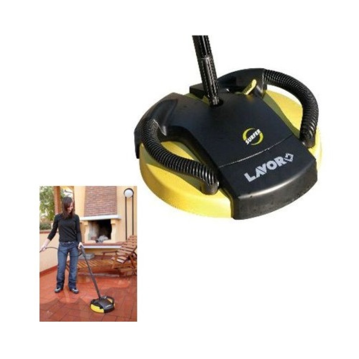 Terrassenreiniger - Flächenreiniger SURFER mit Adaptersatz